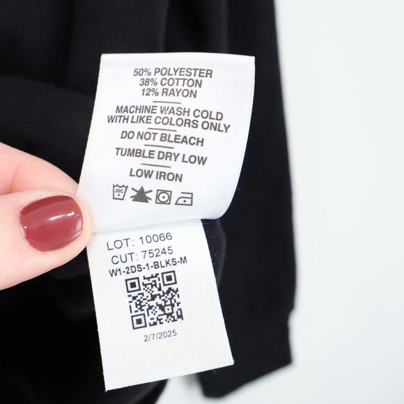 American Giant Women's Lightweight Full Zip Solid Black Size Medium NWOT - Picture 5 of 7